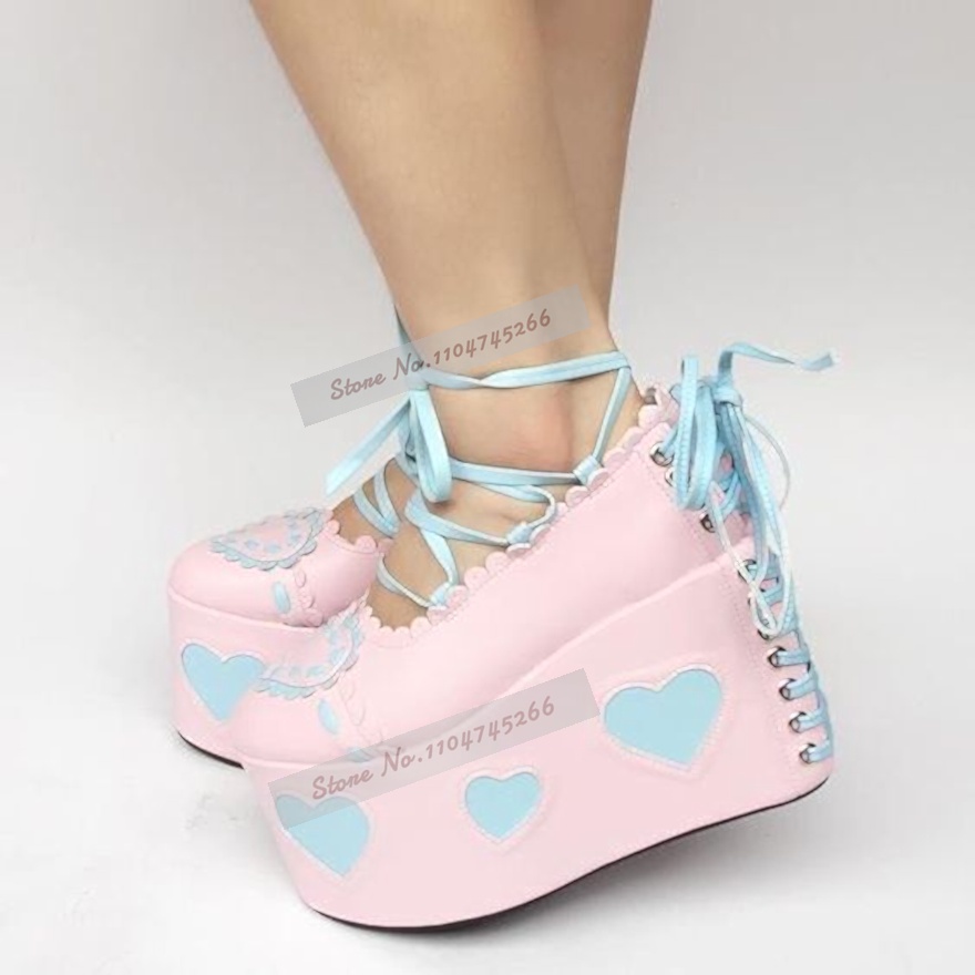 Oxford Lace Up Women - Scarpe Oxford con plateau e applicazioni