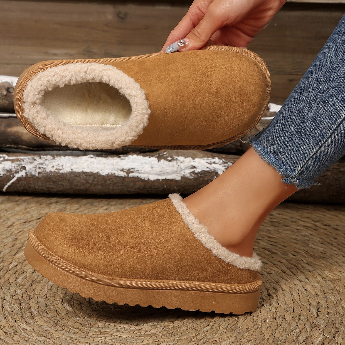 Fluffy Fur Slipper - Pantofole da donna alla moda, calde