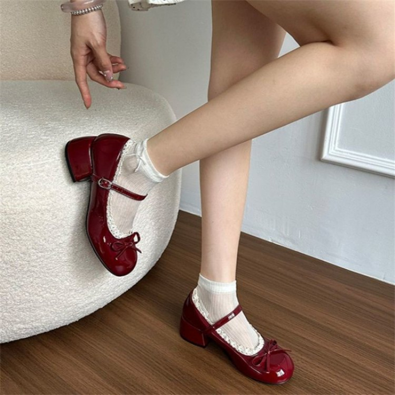 Women'S Shoes Burgundy - Scarpe Mary Jane da Donna di