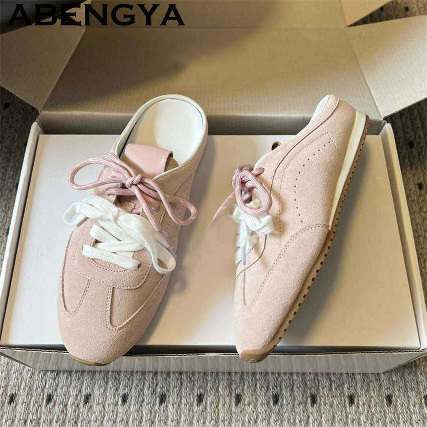 Oxford Lace Up Women - Ciabatte basse casual da donna con