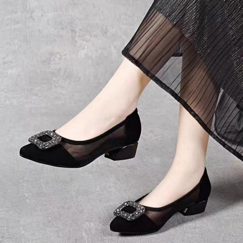 Slingback Pumps Women - Eleganti Scarpe con Tacco a Blocco