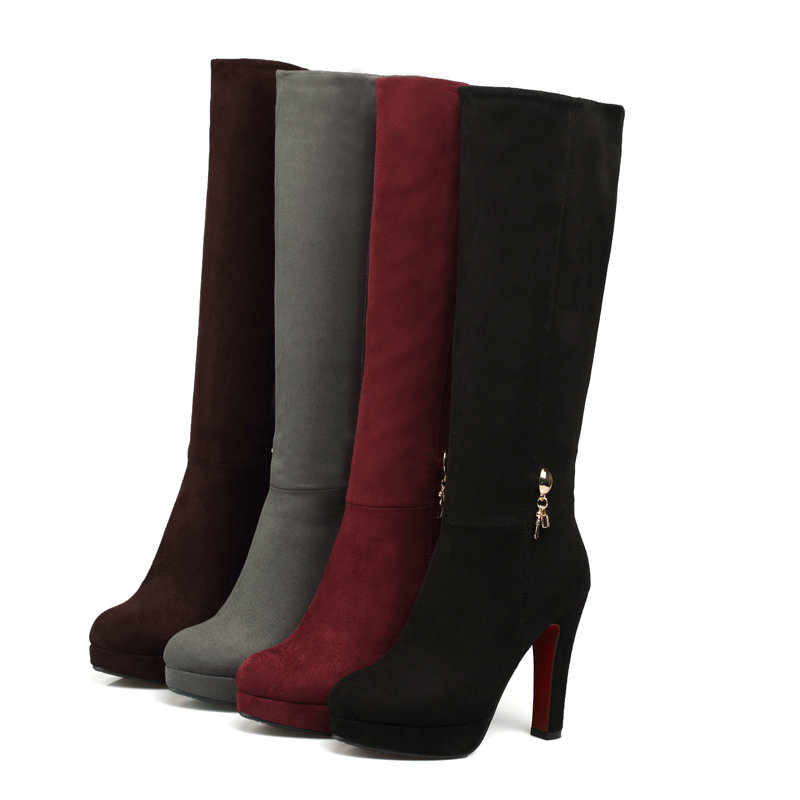 Pelle scamosciata sintetica in - Women'S Shoes Burgundy recensione e prezzo