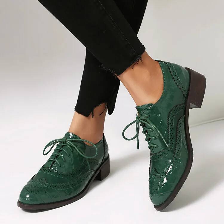 Scarpe basse stringate da donn - Oxford Lace Up Women recensione e prezzo